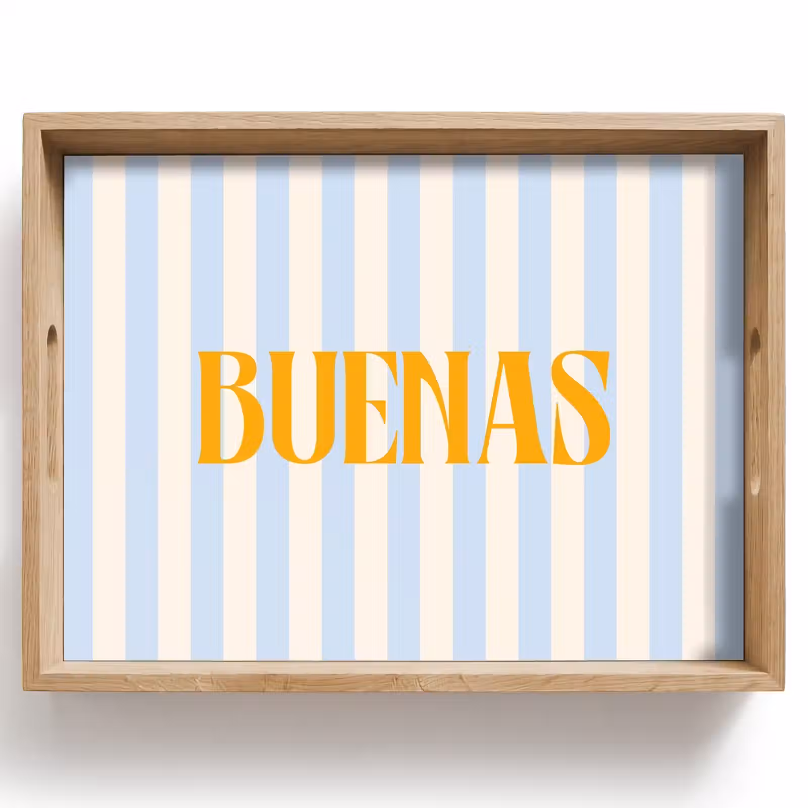 Dienblad - Oranje - Blauw - Strepen - Buenas — 1