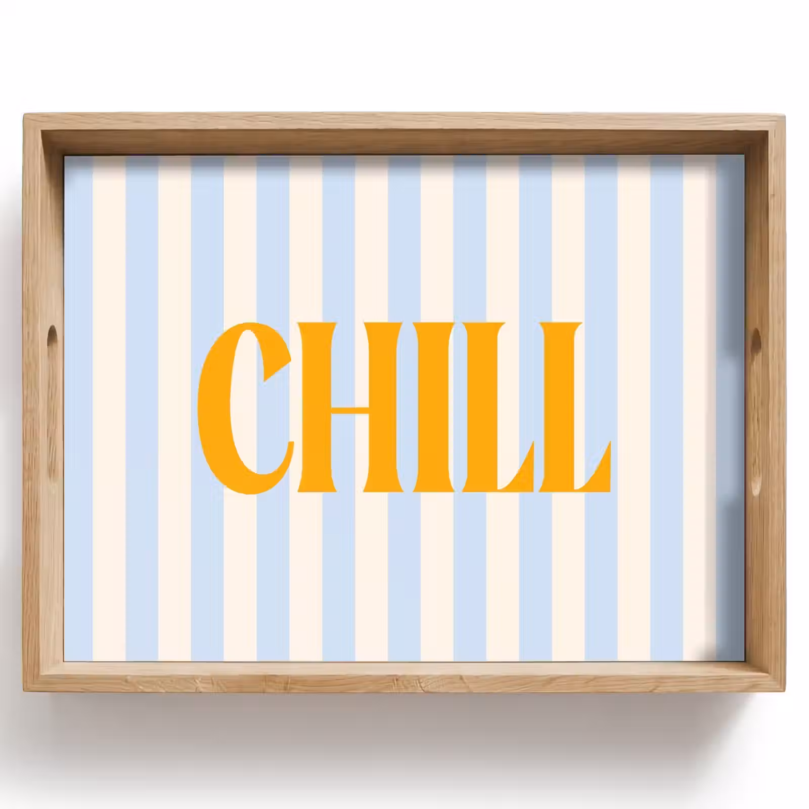 Dienblad - Oranje - Blauw - Strepen - Chill — 1