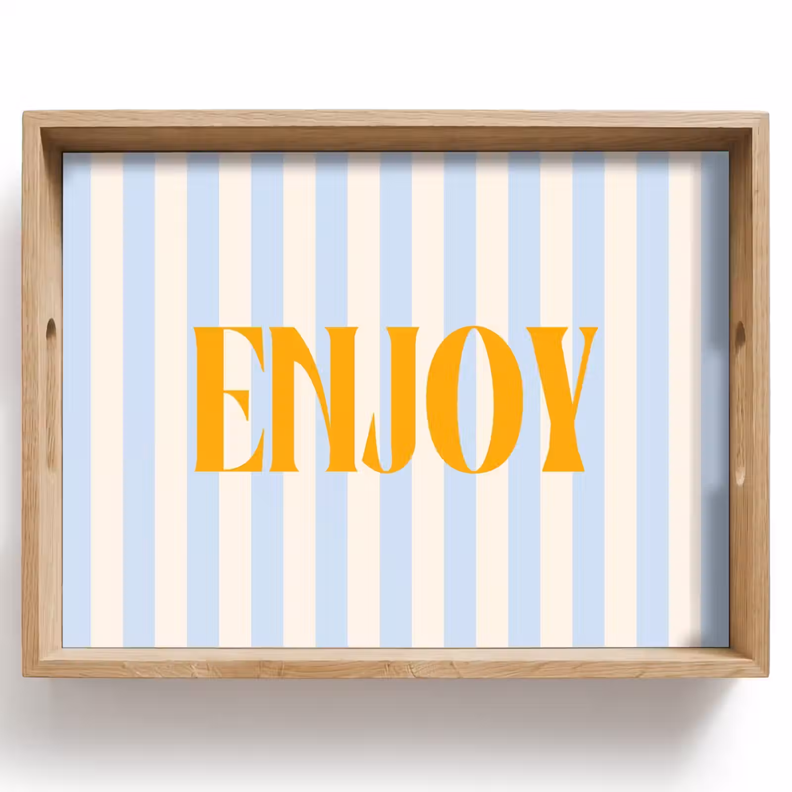 Dienblad - Oranje - Blauw - Strepen - Enjoy — 1