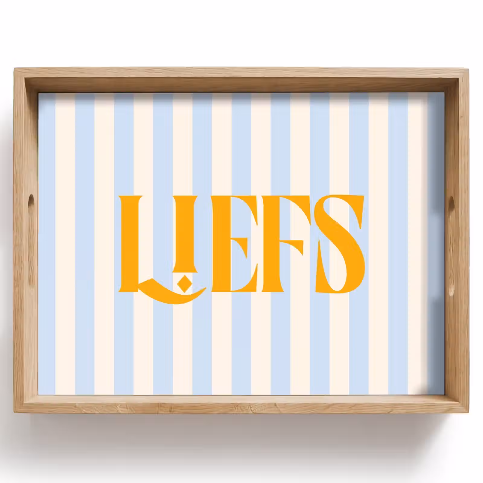 Dienblad - Oranje - Blauw - Strepen - Liefs — 1