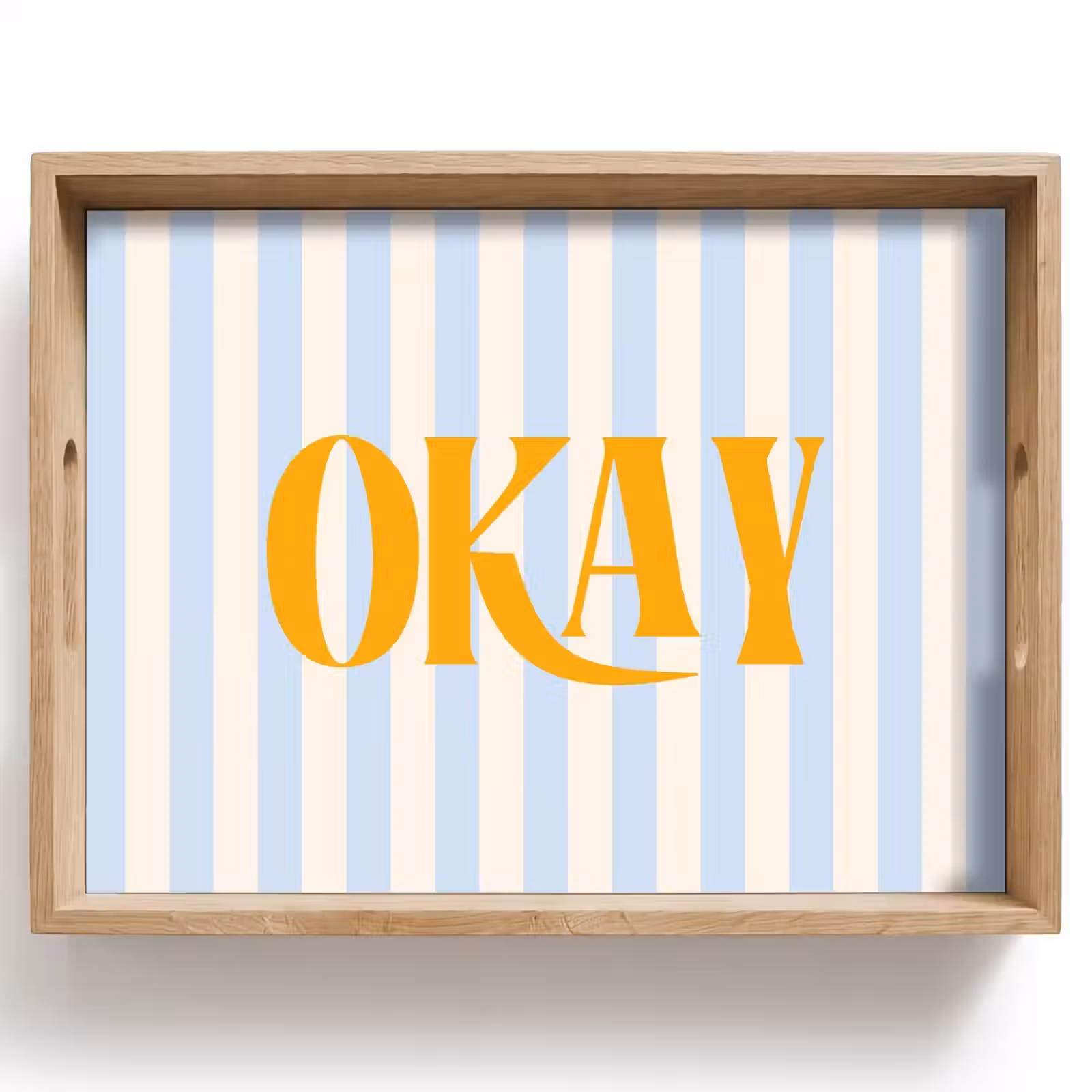 Dienblad - Oranje - Blauw - Strepen - Okay — 1