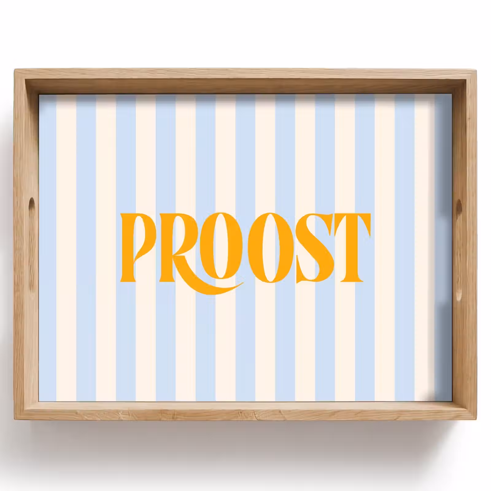 Dienblad - Oranje - Blauw - Strepen - Proost — 1