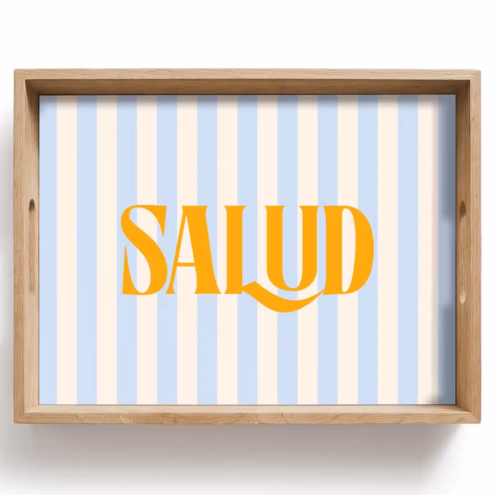 Dienblad - Oranje - Blauw - Strepen - Salud — 1
