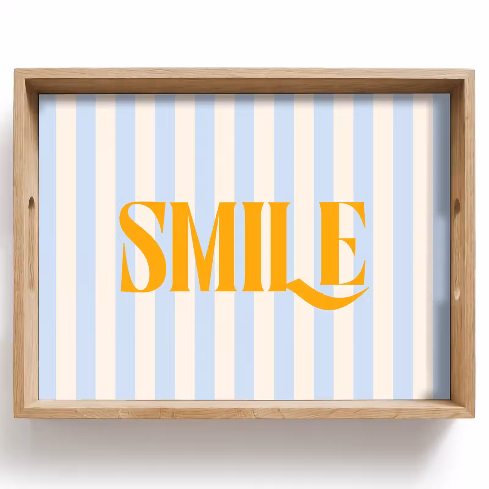 Dienblad - Oranje - Blauw - Strepen - Smile — 1