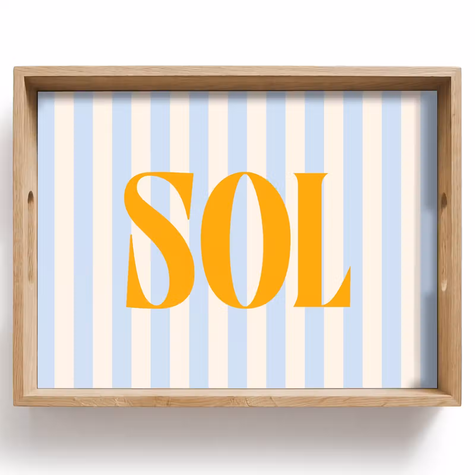 Dienblad - Oranje - Blauw - Strepen - Sol — 1