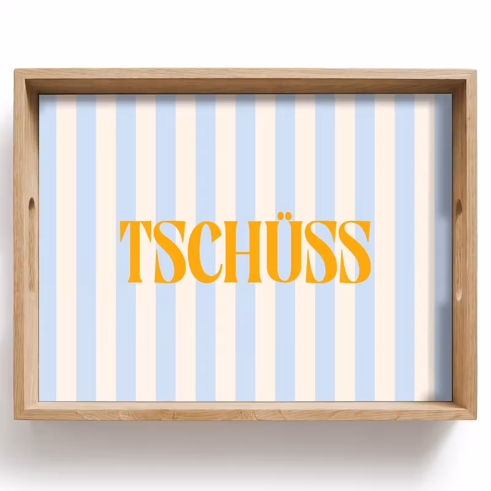 Dienblad - Oranje - Blauw - Strepen - Tschüss — 1