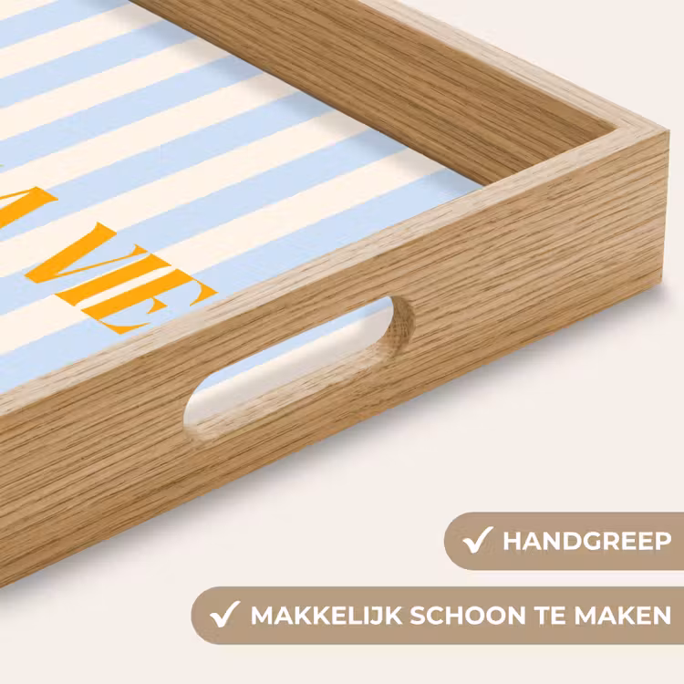 Dienblad - Alt: Oranje - Blauw - Strepen - C'est la vie — 5