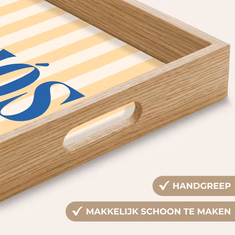 Dienblad - Blauw - Geel - Strepen - Adiós — 5