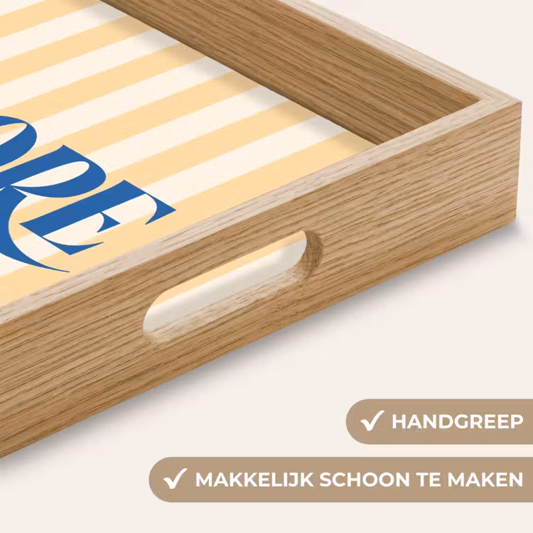Dienblad - Blauw - Geel - Strepen - Amore — 5