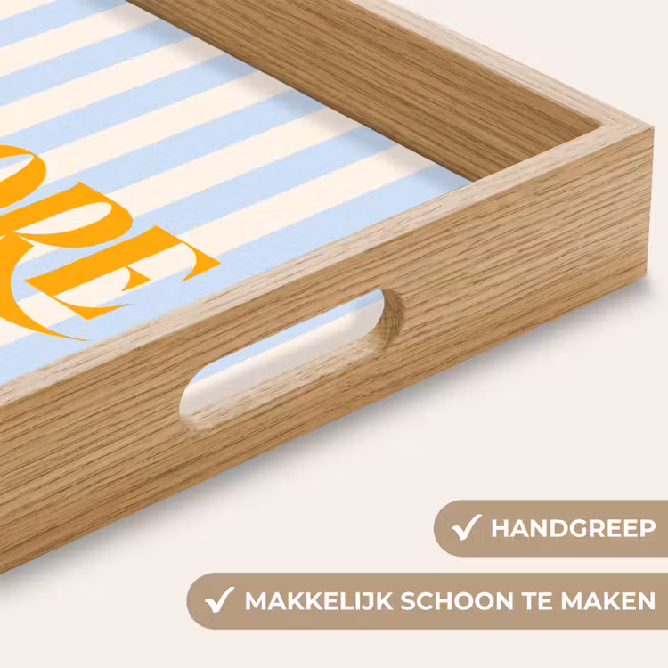 Dienblad - Oranje - Blauw - Strepen - Amore — 5