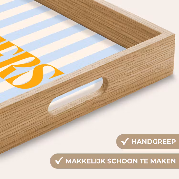 Dienblad - Oranje - Blauw - Strepen - Cheers — 5