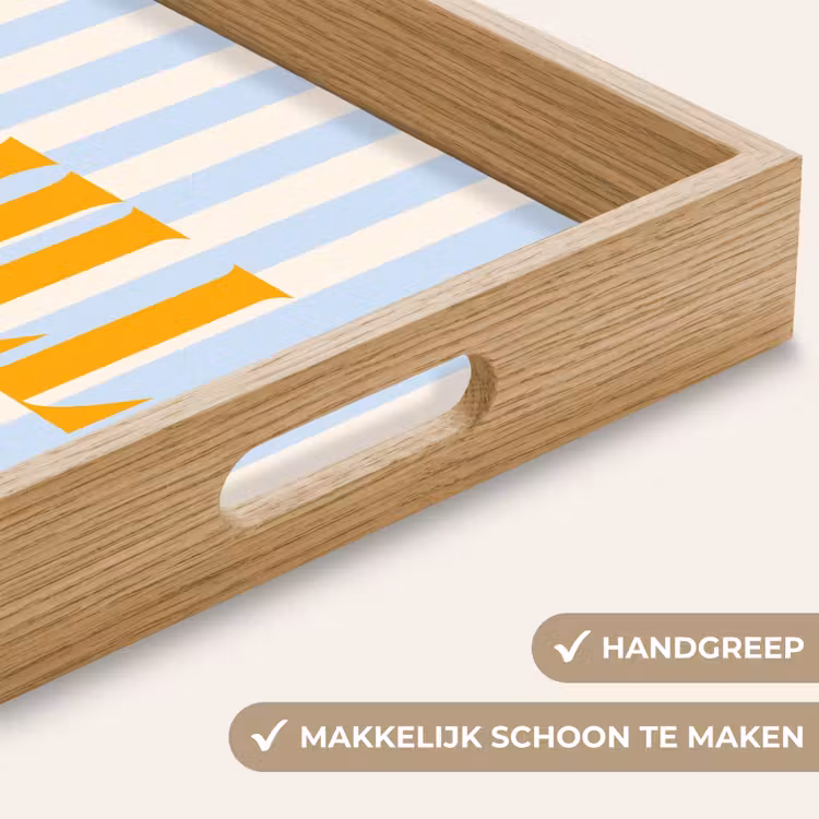 Dienblad - Oranje - Blauw - Strepen - Chill — 5