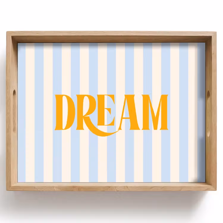 Dienblad - Oranje - Blauw - Strepen - Dream — 1