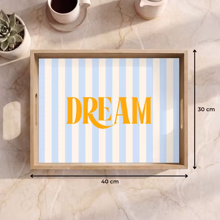 Dienblad - Oranje - Blauw - Strepen - Dream — 9