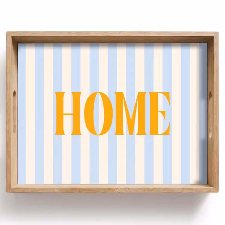 Dienblad - Oranje - Blauw - Strepen - Home — 1