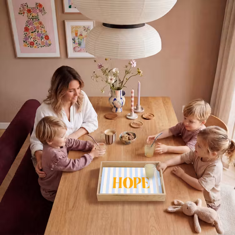 Dienblad - Oranje - Blauw - Strepen - Hope — 7