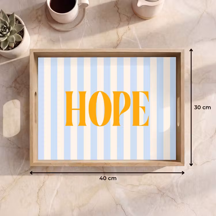 Dienblad - Oranje - Blauw - Strepen - Hope — 9