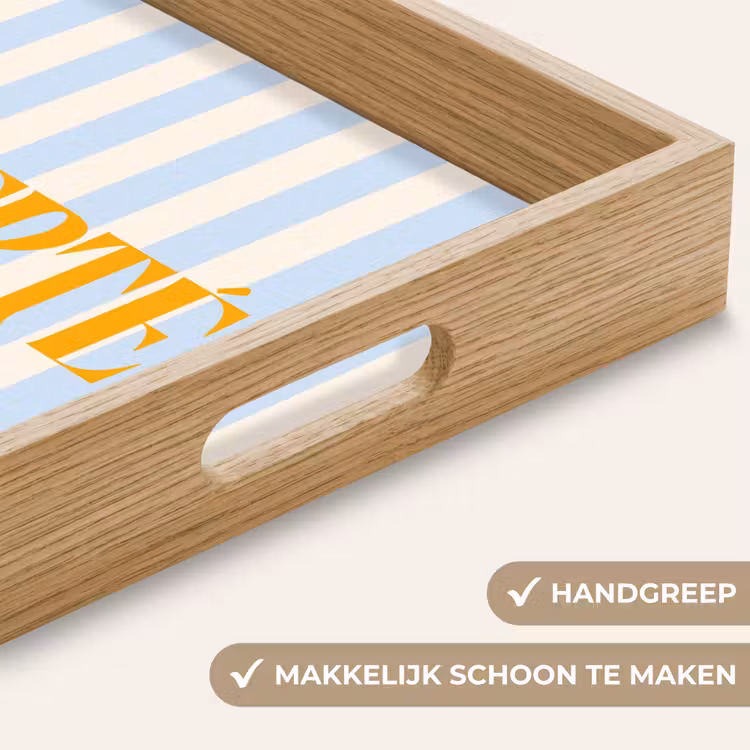 Dienblad - Oranje - Blauw - Strepen - Liberté — 5