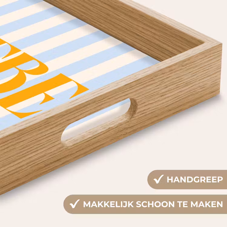 Dienblad - Oranje - Blauw - Strepen - Liebe — 5