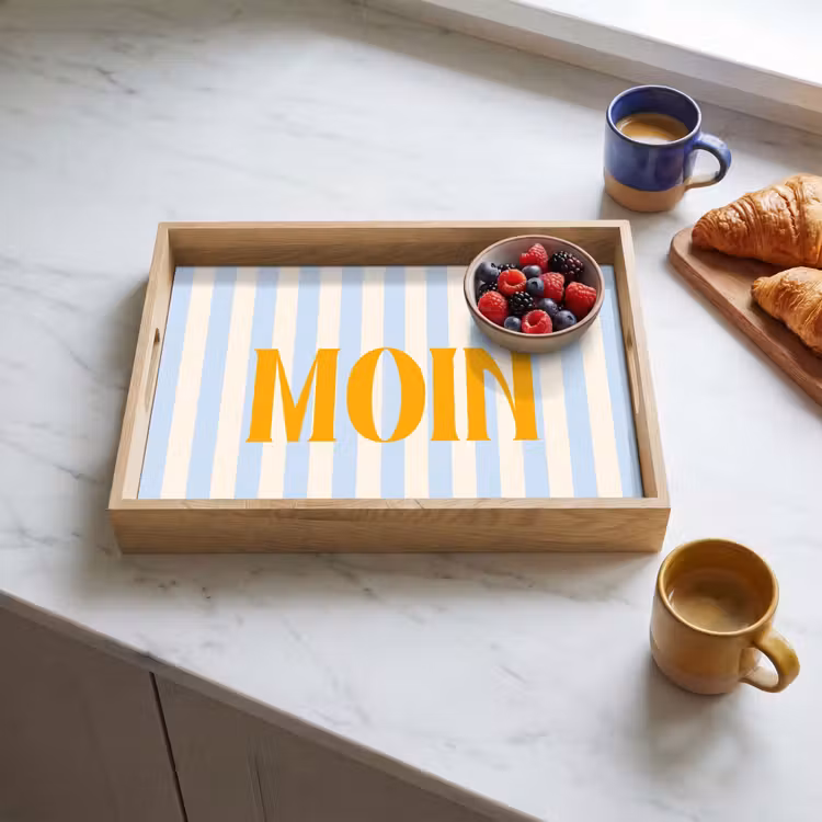 Dienblad - Oranje - Blauw - Strepen - Moin — 4
