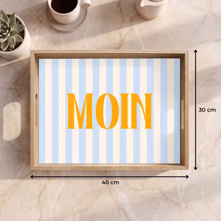 Dienblad - Oranje - Blauw - Strepen - Moin — 9