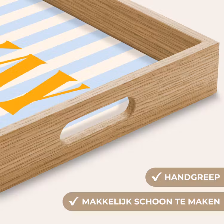Dienblad - Oranje - Blauw - Strepen - Okay — 5