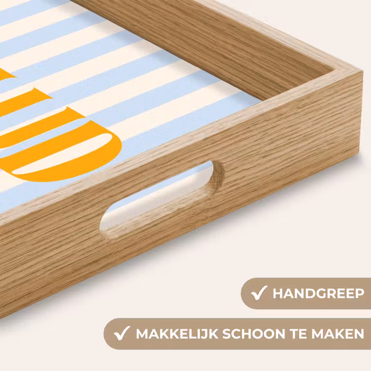 Dienblad - Oranje - Blauw - Strepen - Salud — 5