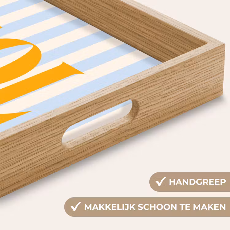 Dienblad - Oranje - Blauw - Strepen - Sol — 5
