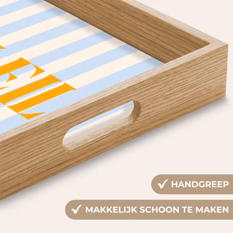 Dienblad - Oranje - Blauw - Strepen - Soleil — 5