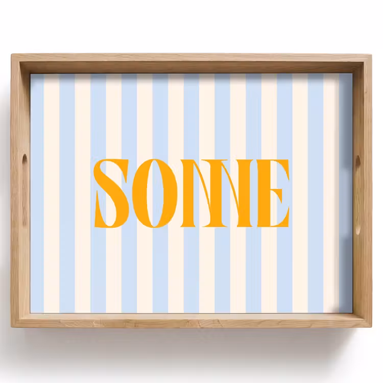 Dienblad - Oranje - Blauw - Strepen - Sonne — 1
