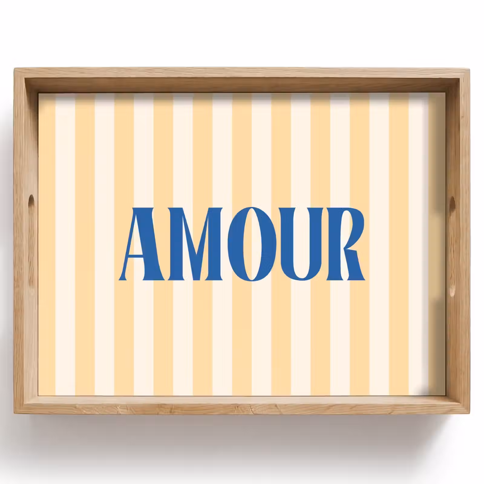 Dienblad - Blauw - Geel - Strepen - Amour — 1
