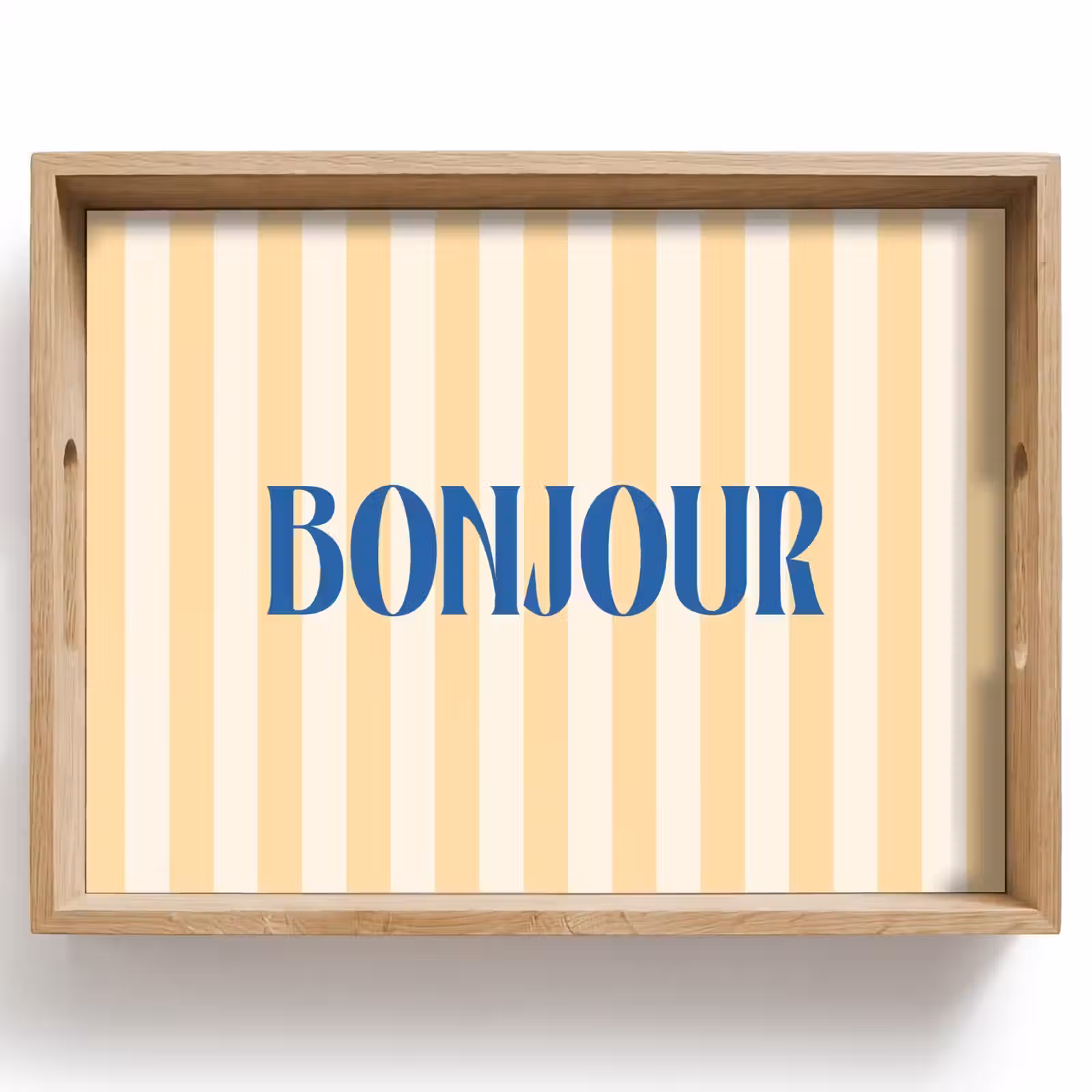 Dienblad - Blauw - Geel - Strepen - Bonjour — 1