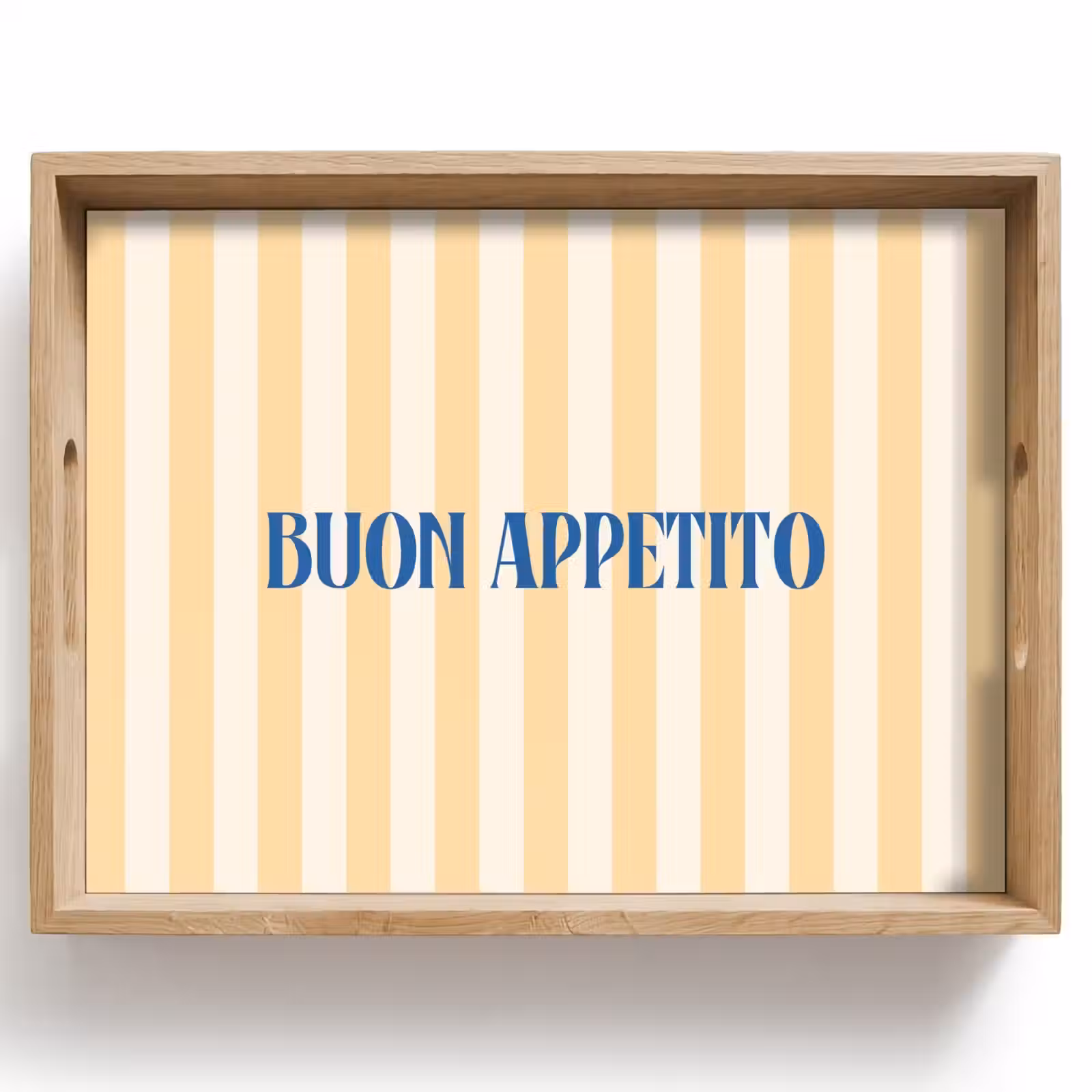 Dienblad - Blauw - Geel - Strepen - Buon Appetito — 1