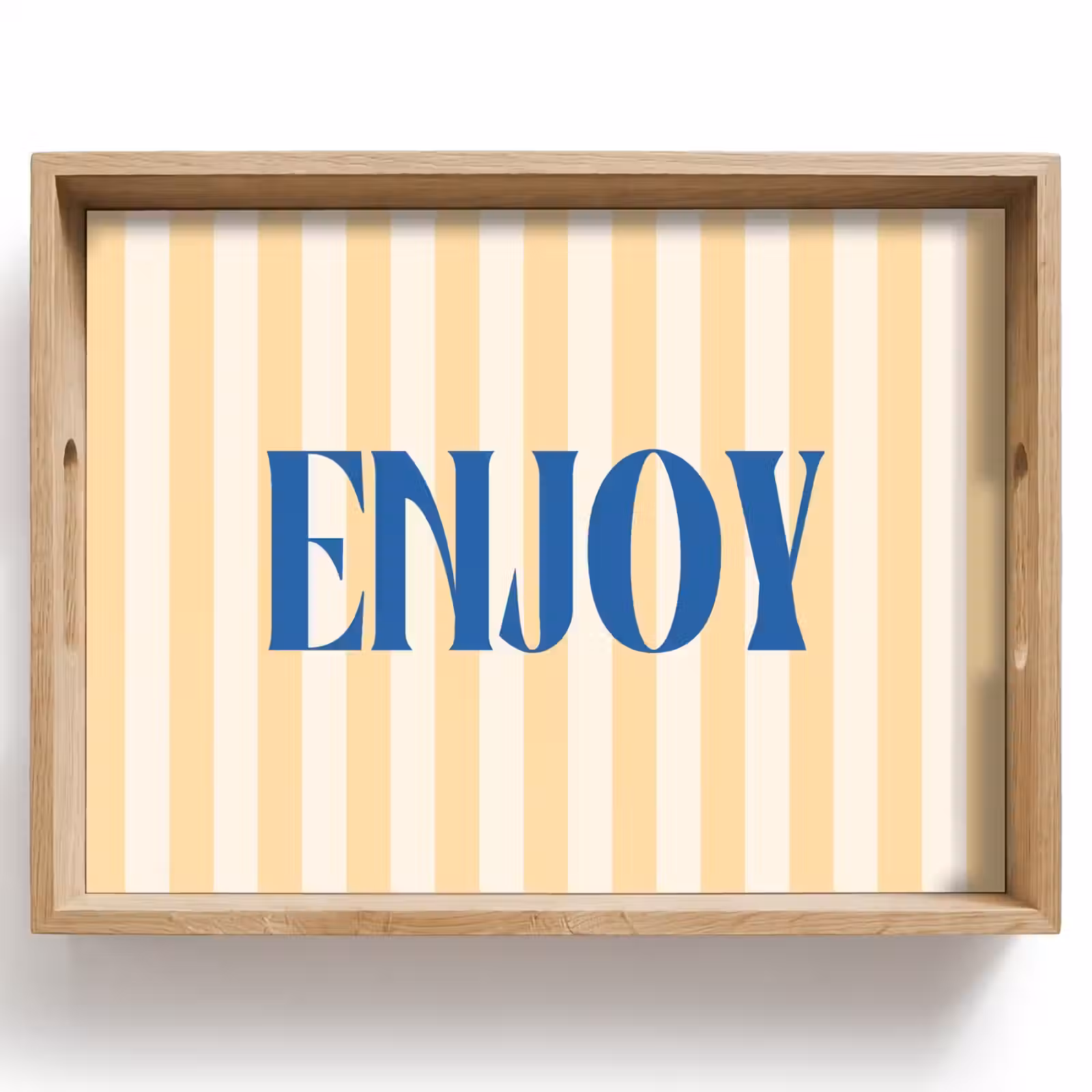 Dienblad - Blauw - Geel - Strepen - Enjoy — 1