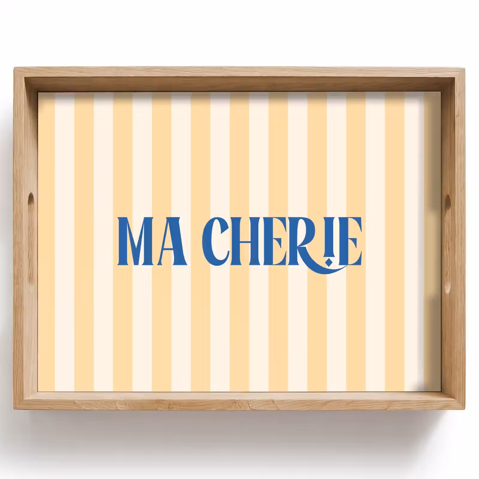 Dienblad - Blauw - Geel - Strepen - Ma Cherie — 1