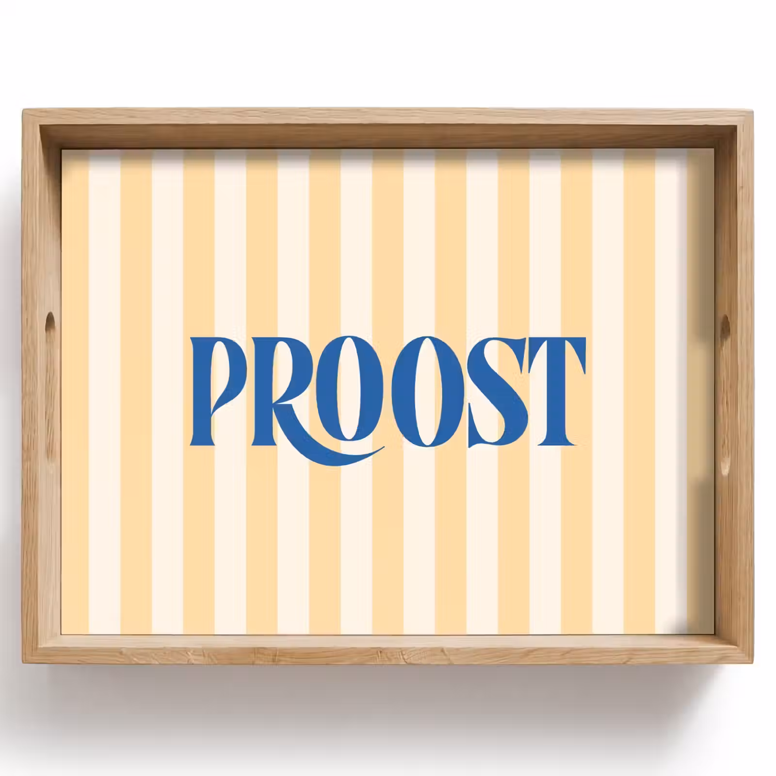 Dienblad - Blauw - Geel - Strepen - Proost — 1