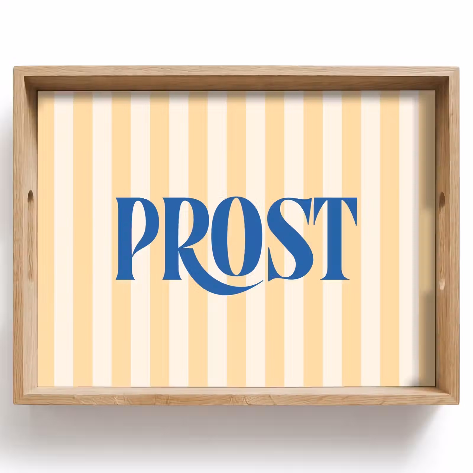 Dienblad - Blauw - Geel - Strepen - Prost — 1