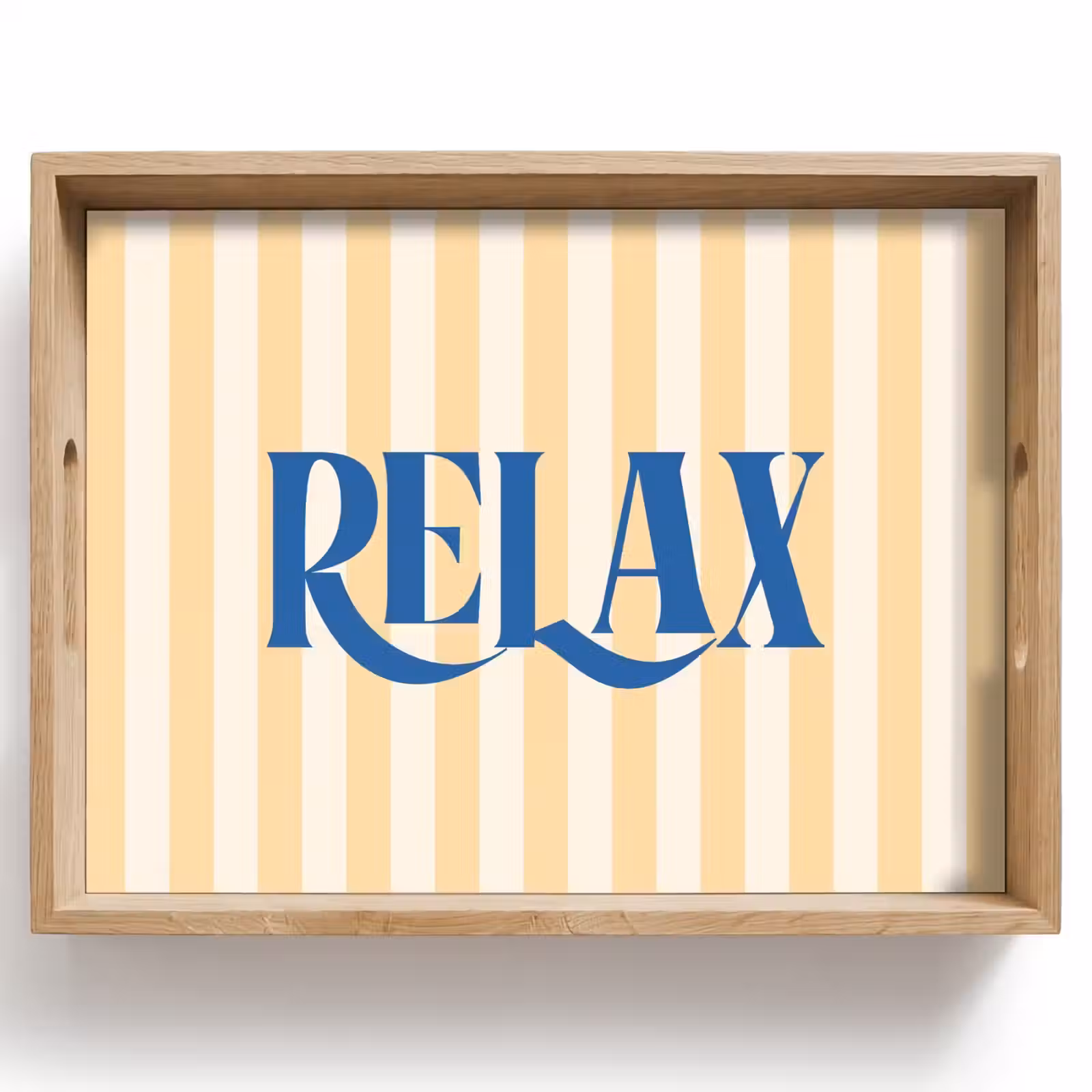 Dienblad - Blauw - Geel - Strepen - Relax — 1
