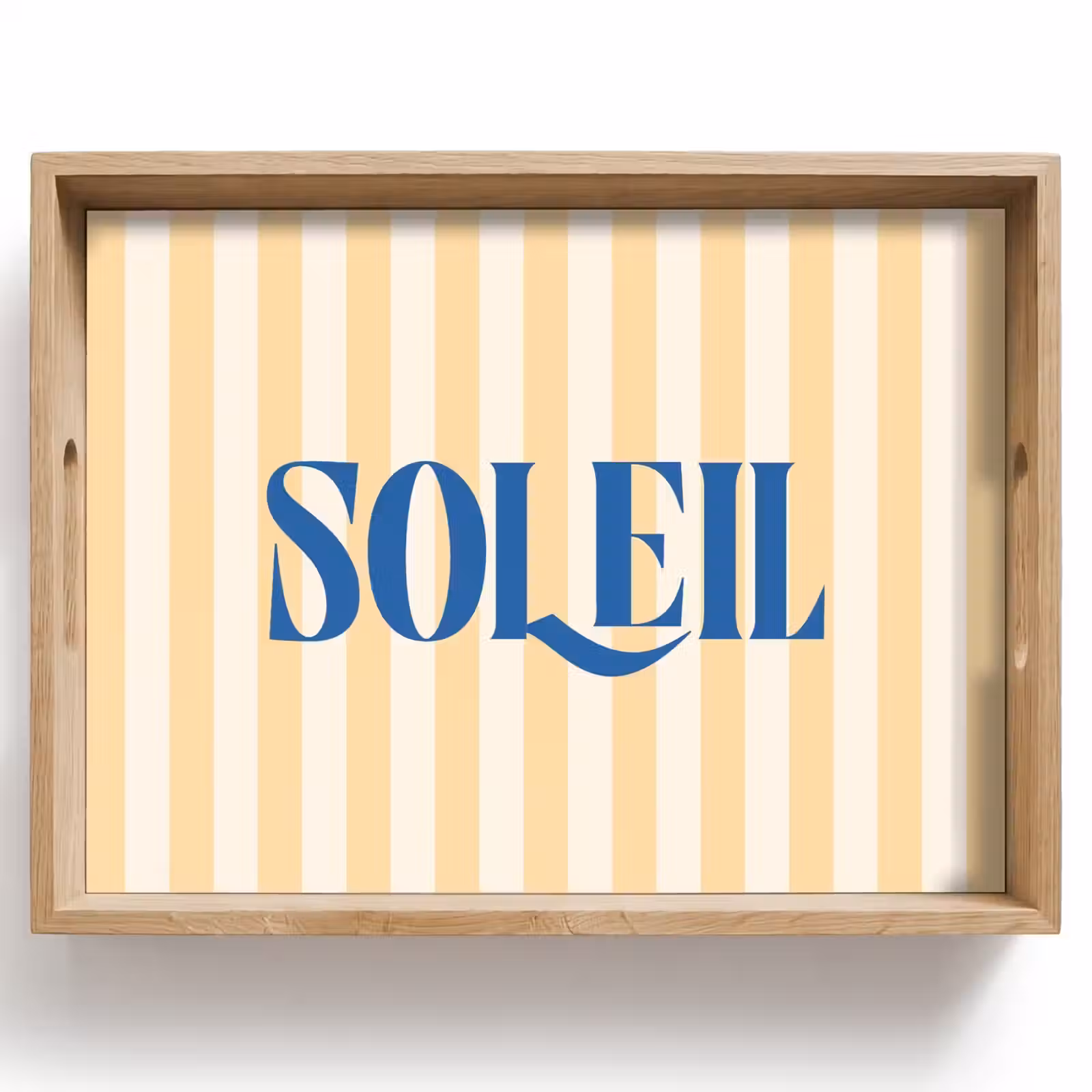 Dienblad - Blauw - Geel - Strepen - Soleil — 1