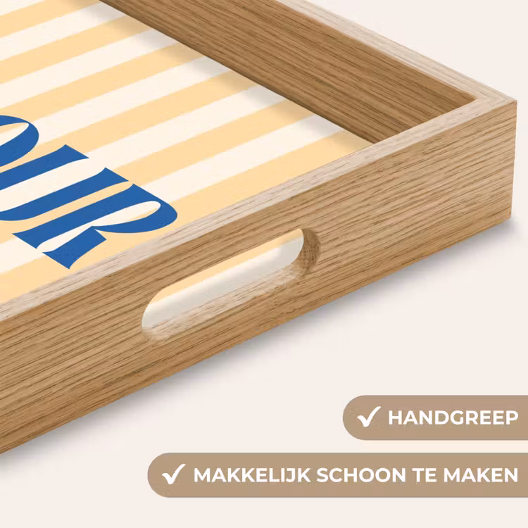 Dienblad - Blauw - Geel - Strepen - Amour — 5