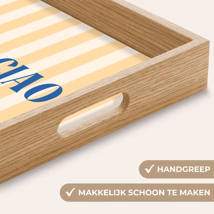 Dienblad - Blauw - Geel - Strepen - Bella Ciao — 5