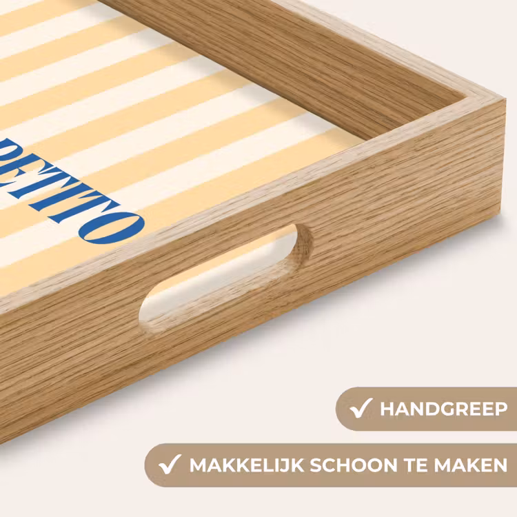 Dienblad - Blauw - Geel - Strepen - Buon Appetito — 5