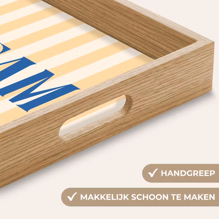 Dienblad - Blauw - Geel - Strepen - Dream — 5