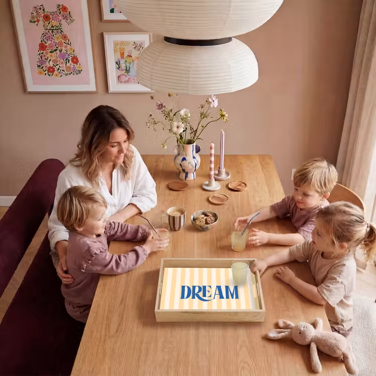 Dienblad - Blauw - Geel - Strepen - Dream — 7