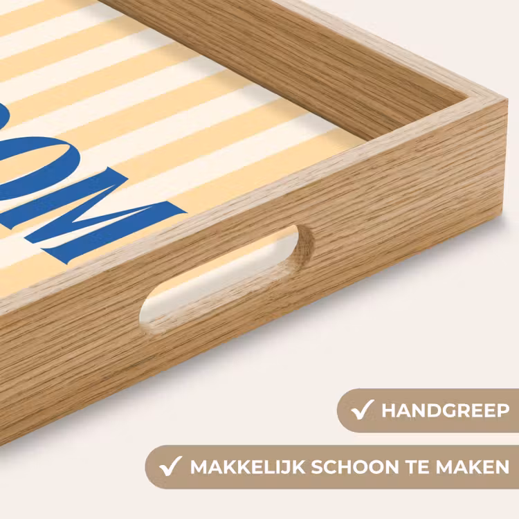 Dienblad - Blauw - Geel - Strepen - Droom — 5