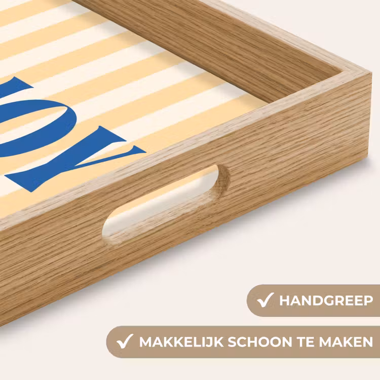 Dienblad - Blauw - Geel - Strepen - Enjoy — 5