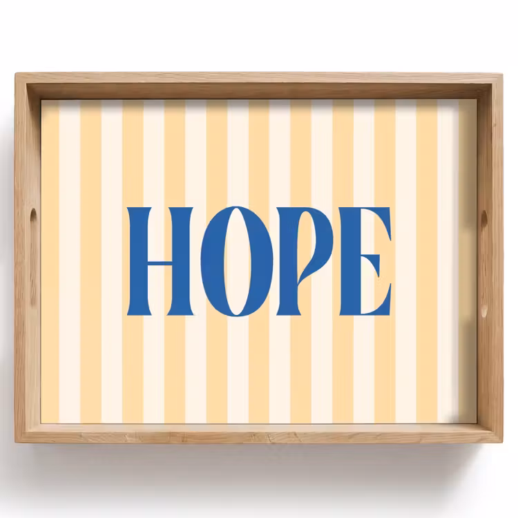 Dienblad - Blauw - Geel - Strepen - Hope — 1