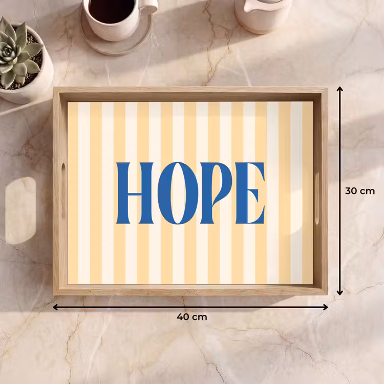 Dienblad - Blauw - Geel - Strepen - Hope — 9