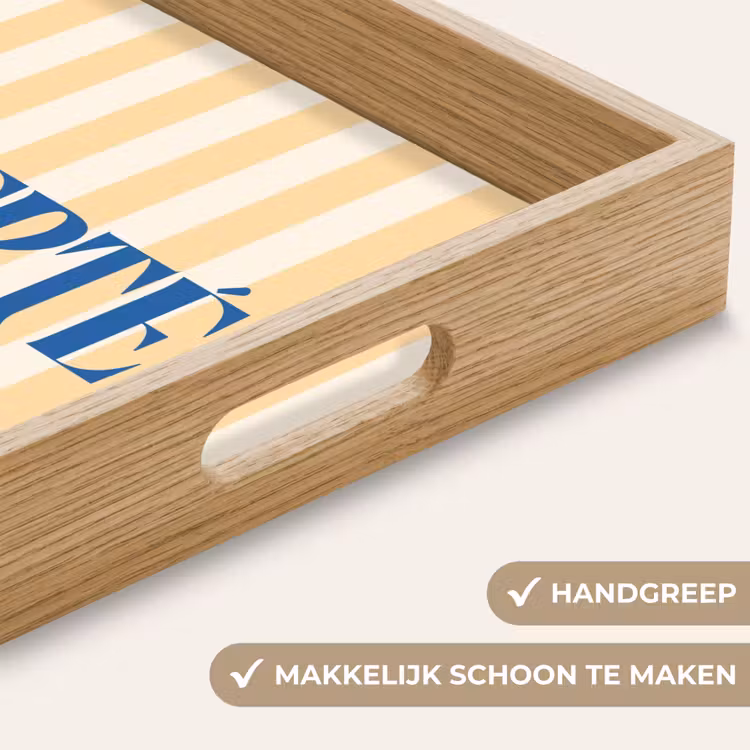 Dienblad - Blauw - Geel - Strepen - Liberté — 5