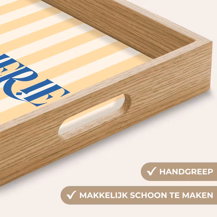 Dienblad - Blauw - Geel - Strepen - Ma Cherie — 5